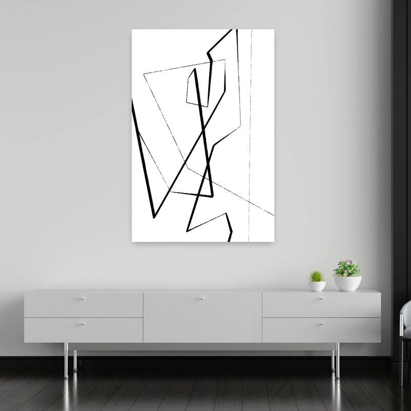 Linear Dynamics Abstract Minimalist Modern Wall Art Print by Treechild - Wrapped Canvas Print, 152.4cm H x 101.6cm W