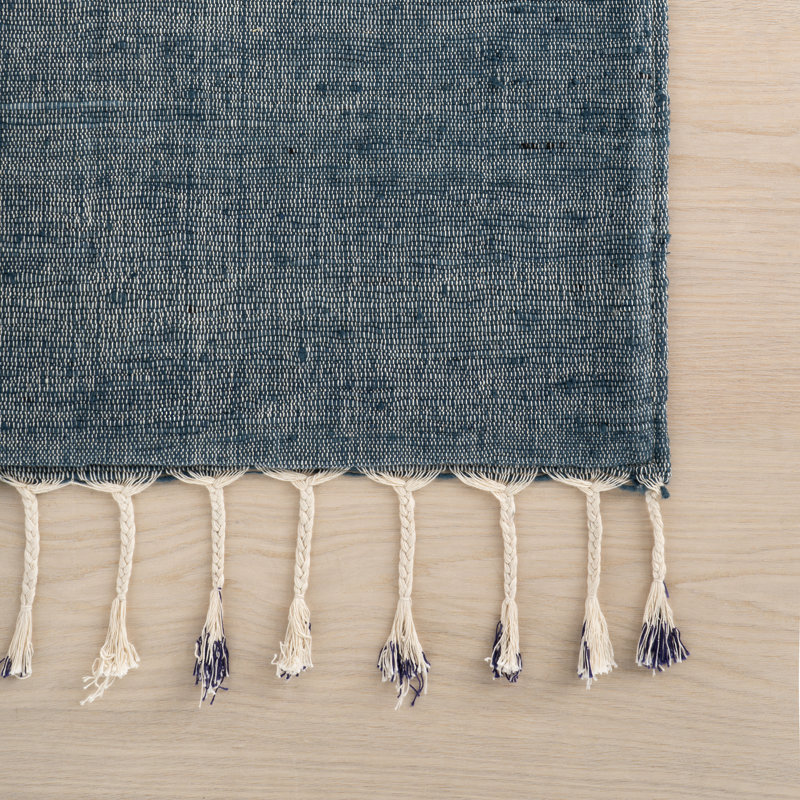 Lioro Plaid Handmade Cotton Rug, Rectangle 6' x 9'