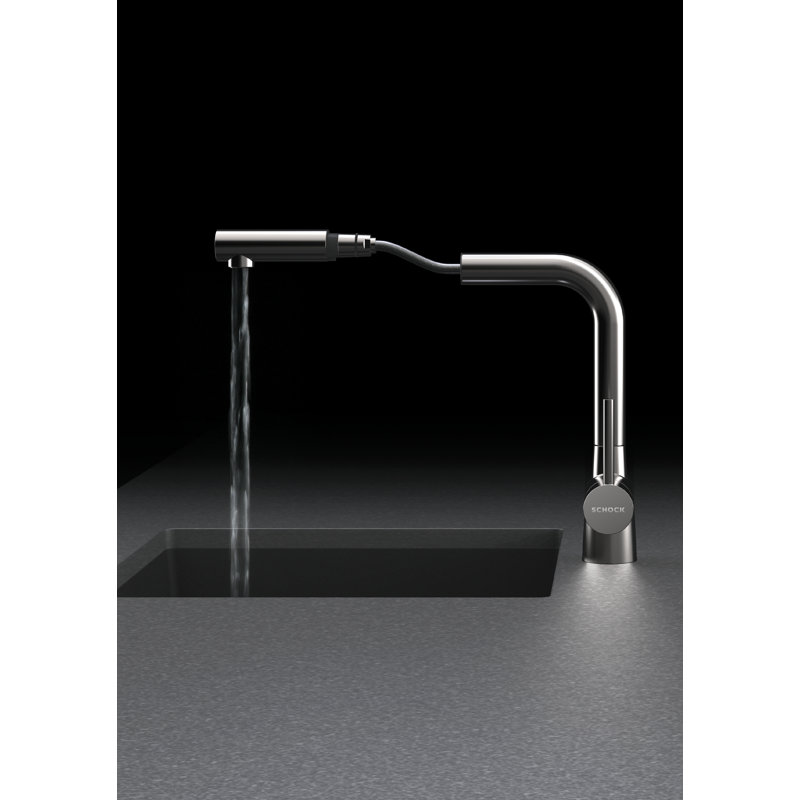 Schock Single Lever Monobloc Tap, Solid Stainless Steel