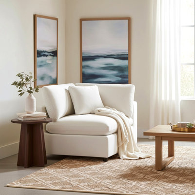 Chaise de coin Caylie - ivoire