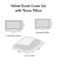 Luxurious Grey Velvet Duvet Cover For Full/Queen, Diamond Style And Inner Corner Ties, Machine Washable, Includes Cover, 2 Shams, 1 Pillow Comfort Full/Queen Size , With-121168267-121168273