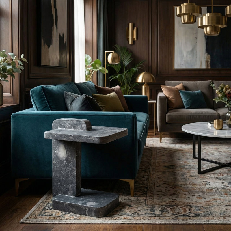 North Marble End Table