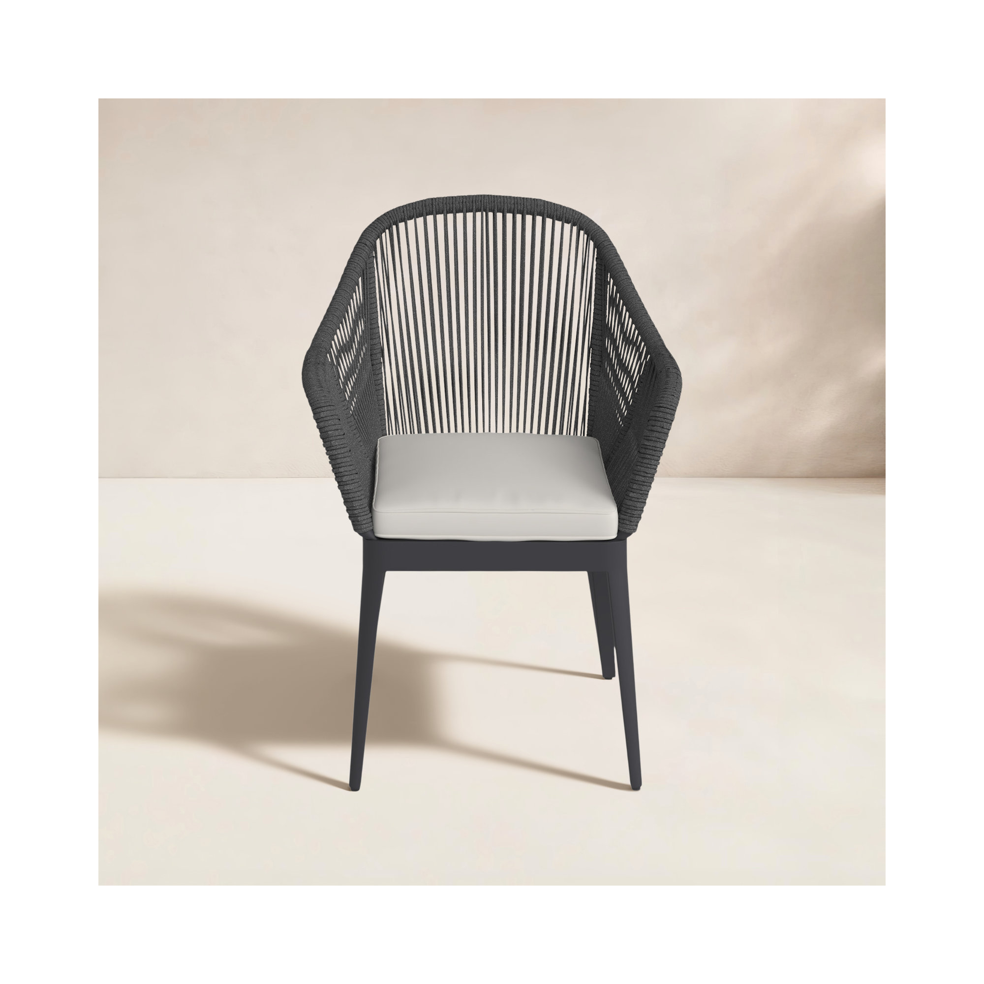 Zelie Patio Dining Armchair with Cushions, Echo Ash Sunbrella®