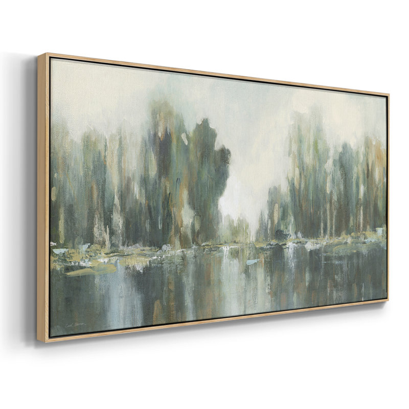 Treeline texturée - Toile tendue avec châssis tendue - Prêt à accrocher, H 17 po x l 33 po, Naturel