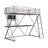 Modoc Twin Metal Four Poster Loft Bed with Bookcase by Isabelle & Max™