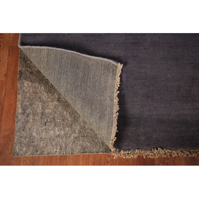 Tapis moderne fait à la main gris et gris Gabbeh 5 x 8