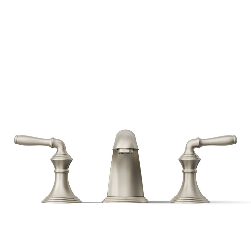 Kohler Devonshire Centerset Bathroom Sink Faucet, 1.2 gpm, Vibrant Brushed Nickel, Without Pop Up Drain