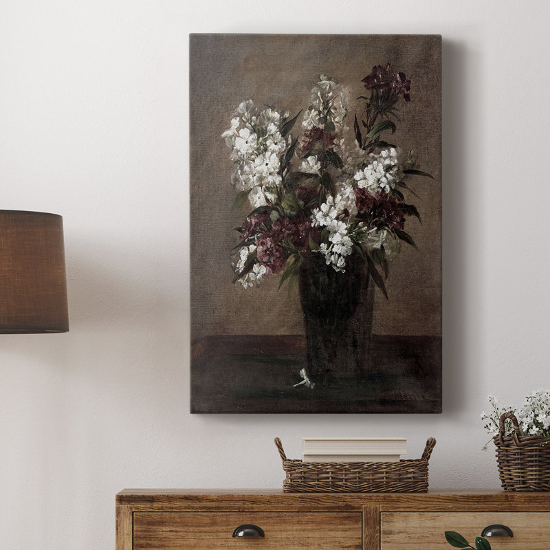Motif floral rétro XCIV - galerie Cavas, H 18 po x l 12 po