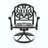 5-Piece All-Weather Cast Aluminum Dining Set, Include 4 Swivel Chairs And Rectangular Table With Frame-1731640484