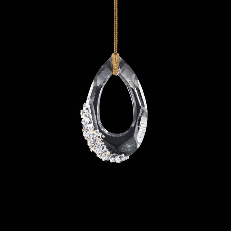 Trinity 1 - Light LED Pendant, Polished Chrome/Gold Rope