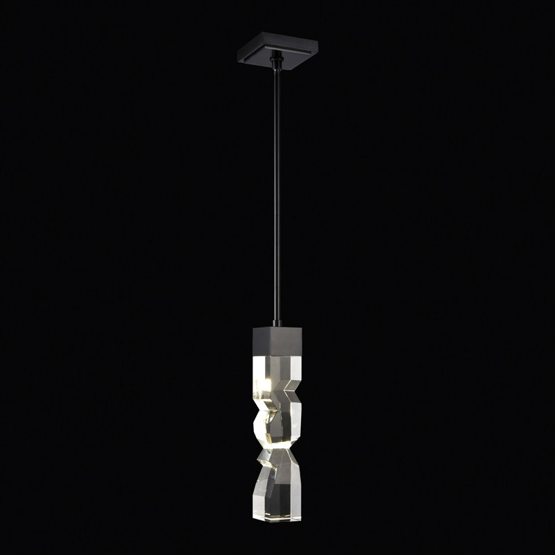 Mamadim Pendant, 63.88" H x 3" W x 3" D, Satin Brushed Black