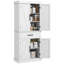Armoire de rangement de 72 po avec 4 portes de grange et 5 tablettes