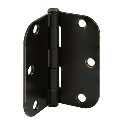 Door Hinge Residential Smooth Pivot, 3-1/2 in. x 3-1/2 in. with 5/8 in. Radius Corners, 3 Holes per Leaf with Screws, .087 in. Gauge -  Prime-Line, U 1150873