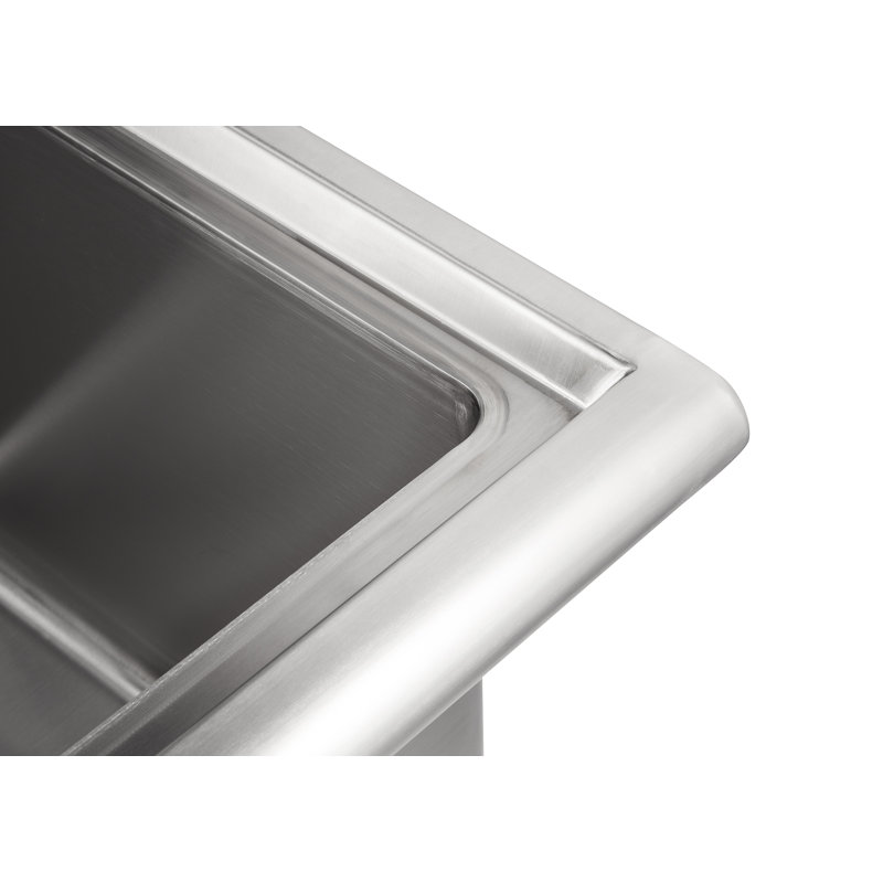 TRINITY EcoStorage 21.5 in. W x 49.3 in. H x 24 in. D NSF Stainless Steel Utility Sink w/ Faucet