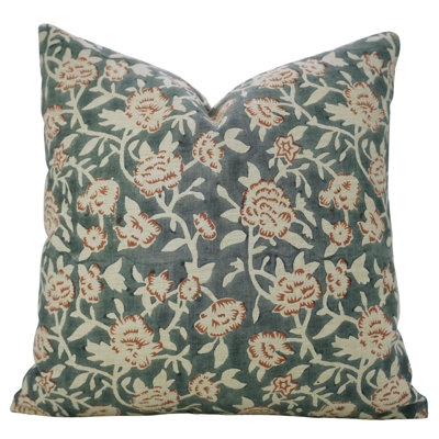 Coussin décoratif à imprimé bloc Fab Fabine - Mrignayani, gris