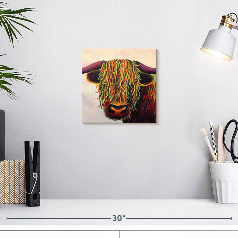 Crowle Funky Highland Cow, H 10 po x l 10 po