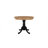 3 Piece Dining Room Furniture Set Contains a Round Dining Table with Pedestal and 2 Cream Linen Fabric Parsons Chairs, 42x42 Inch, Linen White-82180122-82180123-129437961