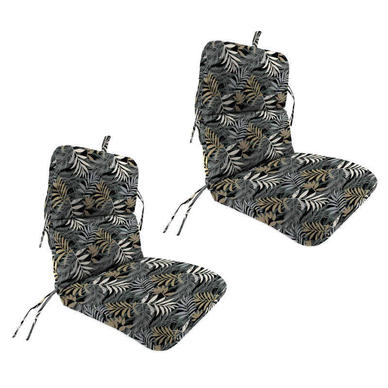 22" x 45" Outdoor Chair Cushion with Ties and Loop (Set of 2)