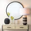 Refined Round Mirror In Gold Leaf Metal-909679328
