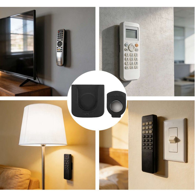 3 Pcs Magnetic Remote Control Holder Wall Mount No-Drill Self-Adhesive Organizer Storage for TV, Fan, Air Conditioner Remotes