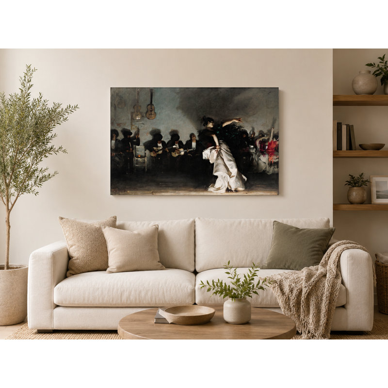 El Jaleo (1882) - Art mural sur toile paysage, 14" W x 11" H