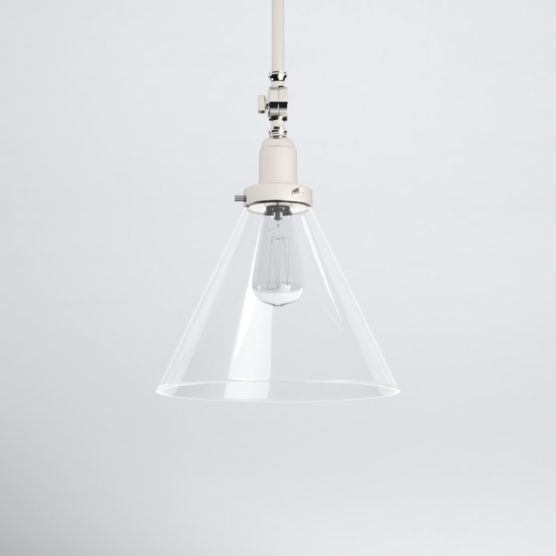 Catalina 1 - Light Single Cone Pendant in Polished Nickel, Polished Nickel