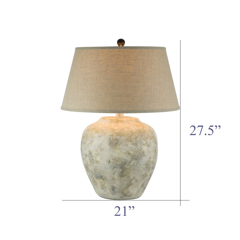 Houa Alabaster Table Lamp, Beige, Beige/Cream
