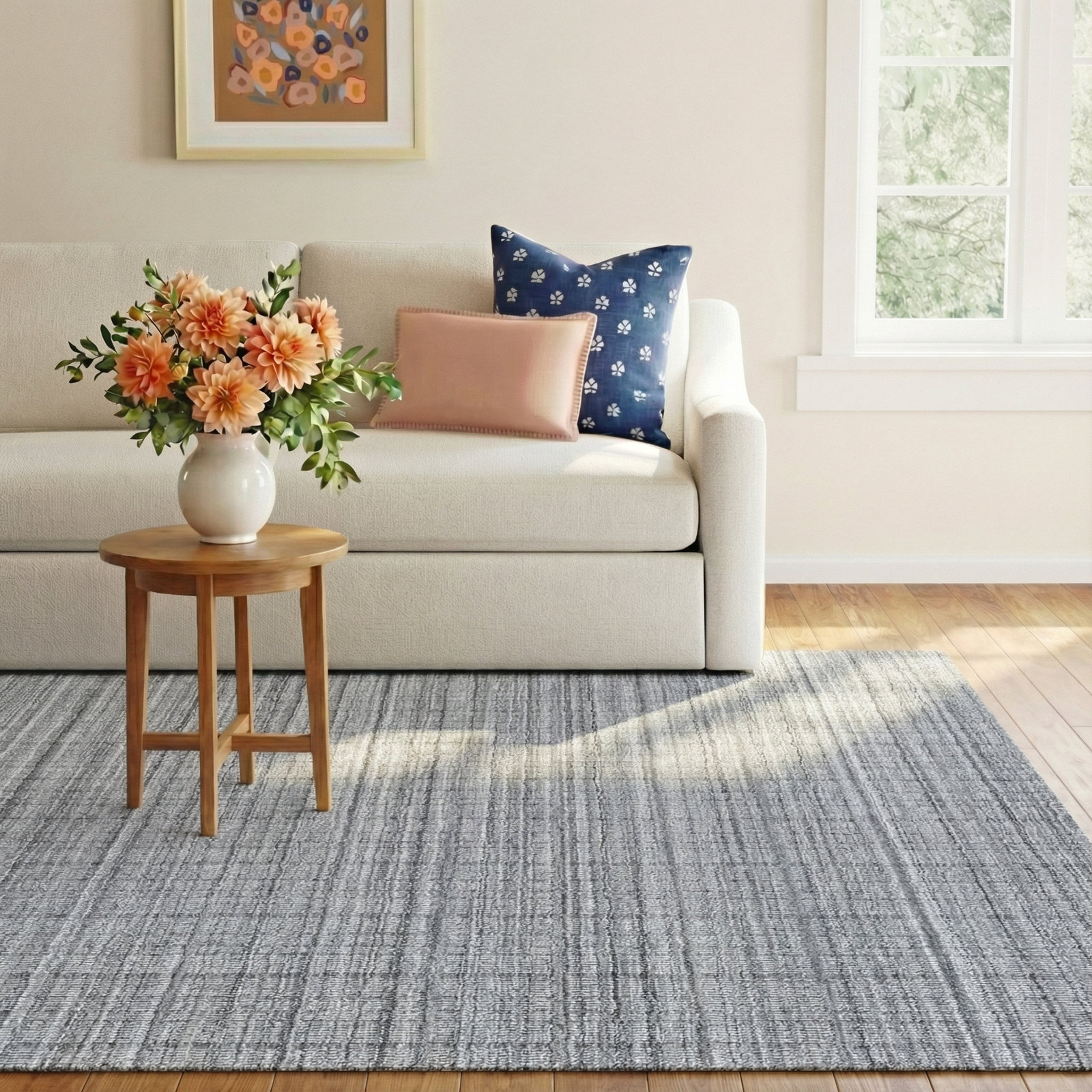 Eldine Hand-Woven Abstract Rug, Rectangle 8' x 10'