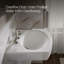Pinoir® Vitreous China U-Shaped Semi-Pedestal Bathroom Sink with Overflow-10940235-65046039