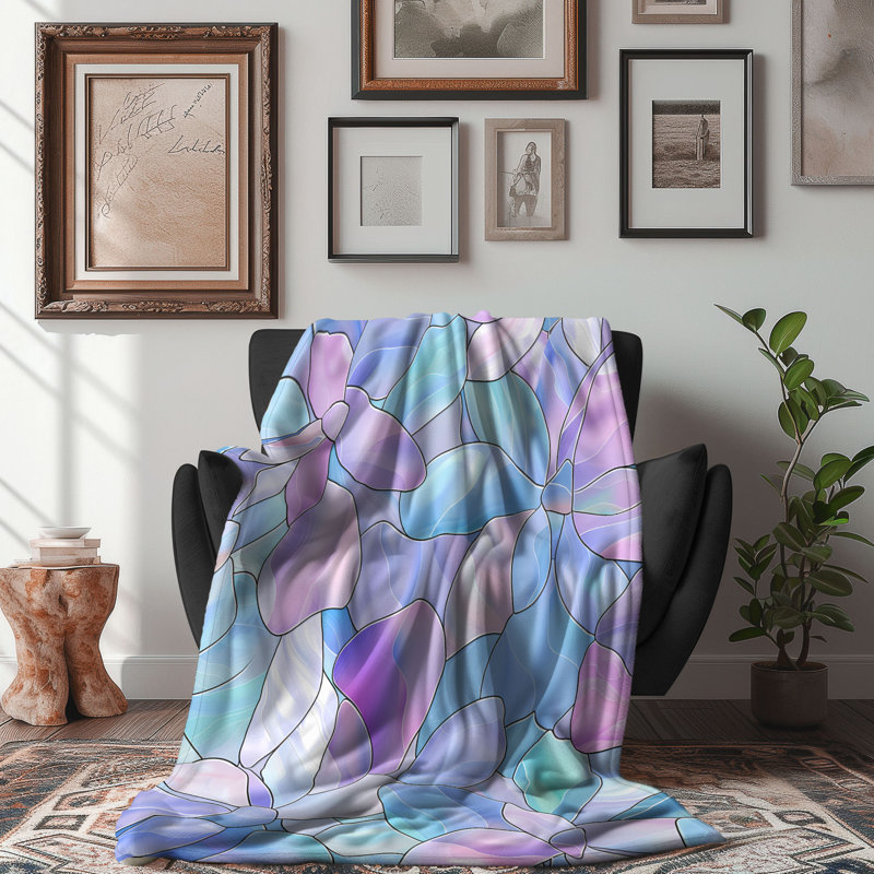 Couverture subtile Sherpa 1 pièce Subtil Glow Floral, Grand lit