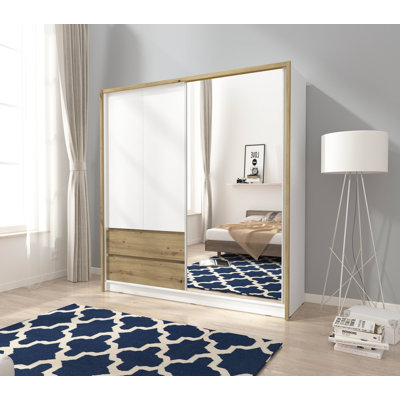 Delmy 3 Door Solid + Manufactured Wood Wardrobe