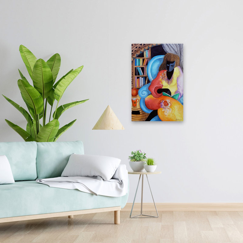 Quiet Time - art figuratif multicultural, H 24 po x l 16 po