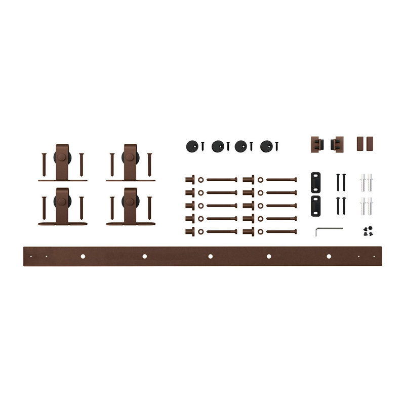 Oil Rubbed Bronze Mini Sliding Barn Door Hardware Kit
