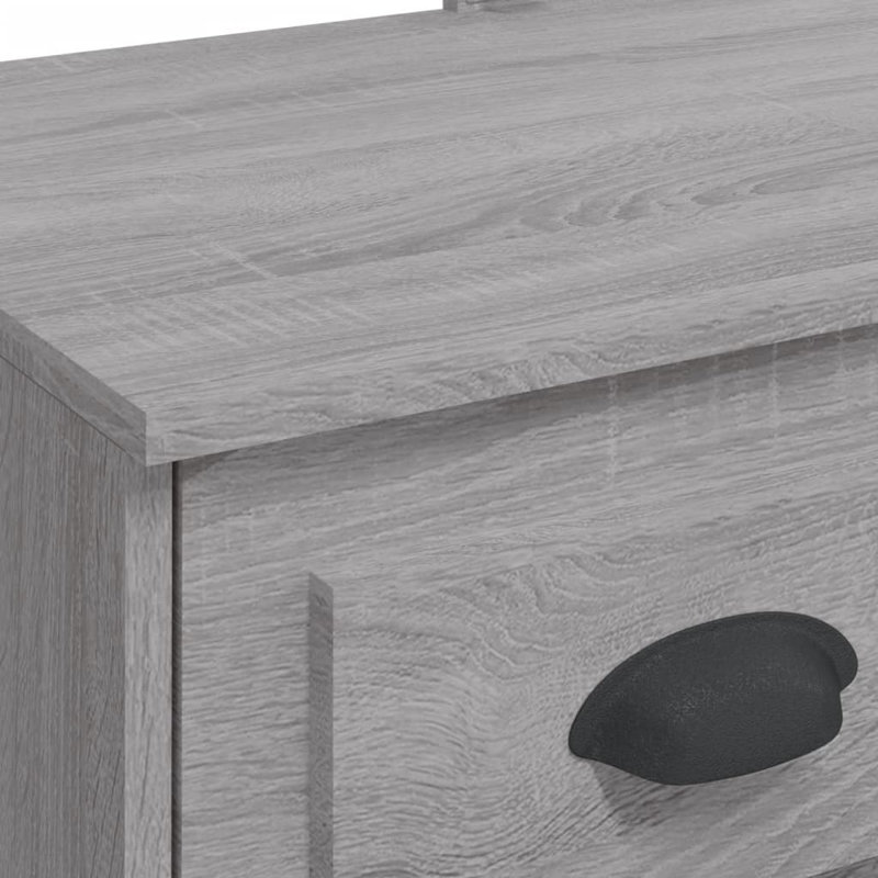 Dressing Table with Mirror, Grey Sonoma