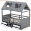 Structure de lit simple en bois-760295816