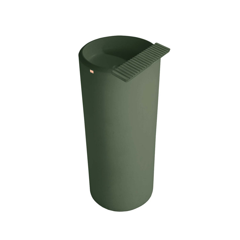 Konkretus Ubud 14.6'' Concrete U-Shaped Bathroom Sink, Amazonic Green