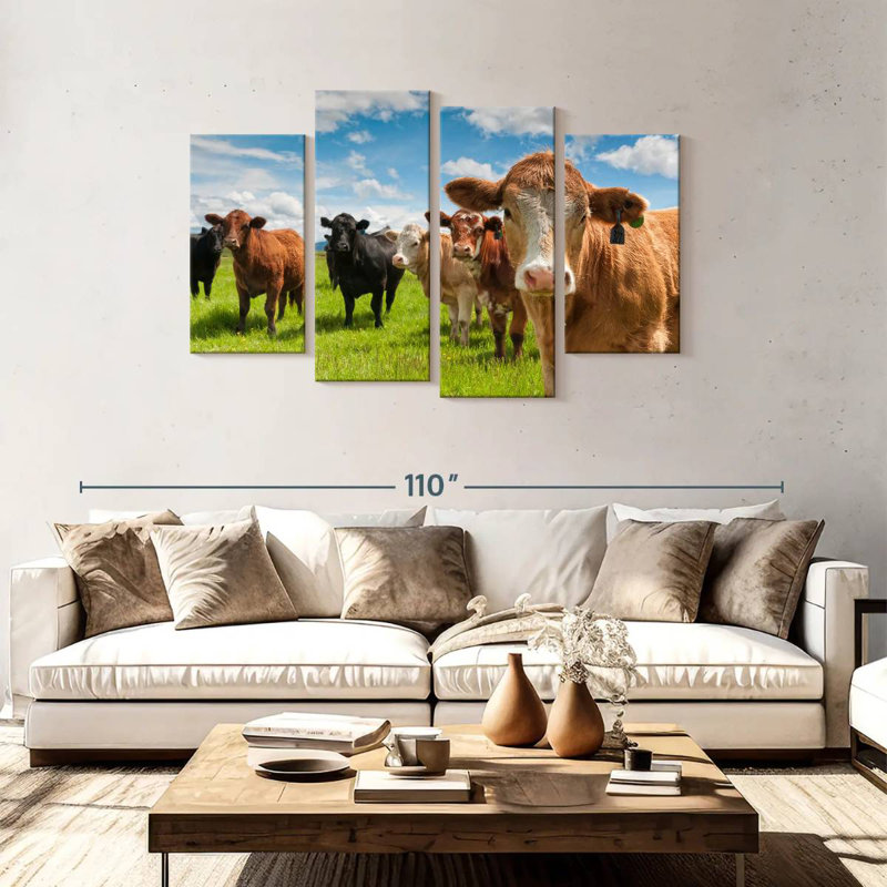 Brampt Candid Highland Cows, 48" H x 75" W