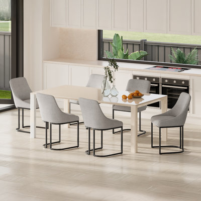 Chaise de salle à manger avec pieds en métal