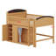 Lit mezzanine moderne avec garde-robe fermée, armoires de rangement et éclairage à DEL intégré-857500547