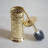 16" Hand-Engraved Solid Brass Toilet Brush & Holder