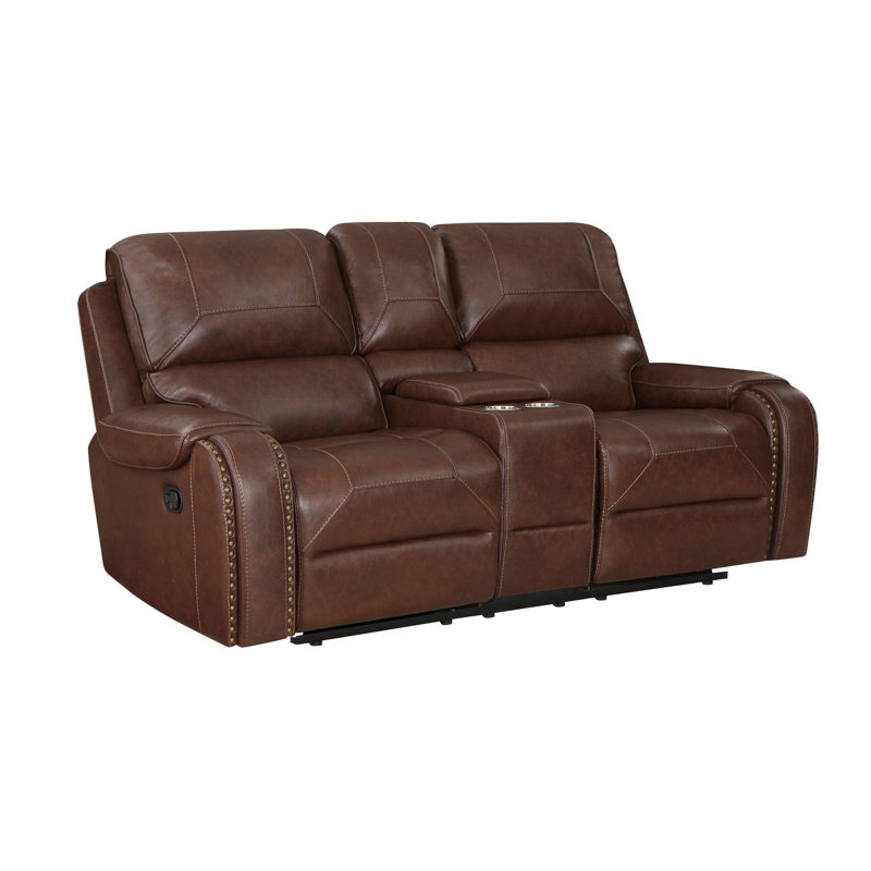 Causeuse manuelle transitionnelle l 79,4 po, brun