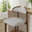 Chaise rembourrée en bois massif avec repose-pieds - Chaise d'appoint élégante et confortable-479637845-479637847