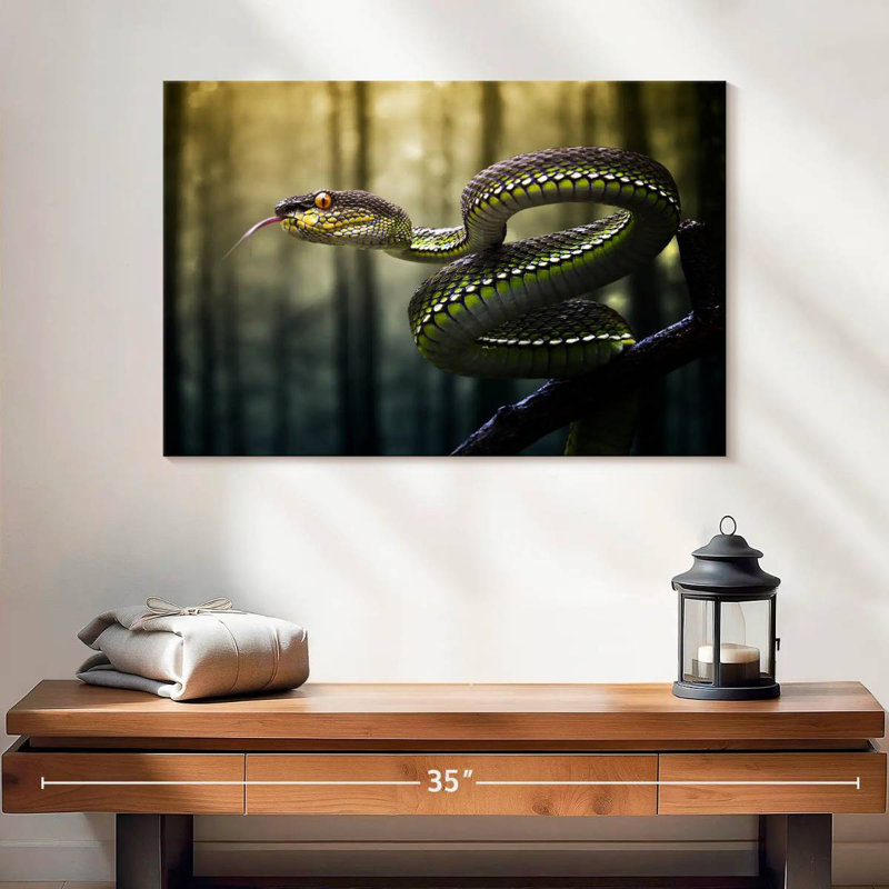Brampt Sumatran Jungle Viper, 8" H x 12" W
