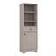 Armoire à porte simple H 55 po, trois tablettes extérieures, un tiroir, deux tablettes intérieures-714091671