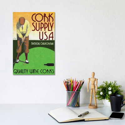 Cork Supply Vintage Advertisement by Jean-Pierre Got - Wrapped Canvas Print