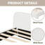 Très grand cadre de lit tapissier blanc très grand avec support en bois pour chambre à coucher-673190619