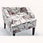 Chaise d'appoint rembourrée polyvalente avec structure en bois massif