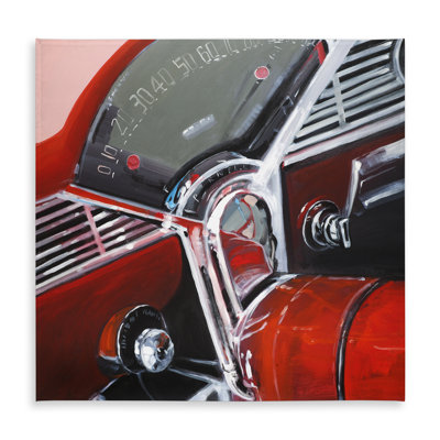 Vintage Red Car Dashboard Tablecloth | Indoor/Outdoor Decor