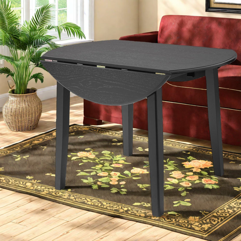 Table de salle à manger extensible peu encombrante, en bois aggloméré et en bois d'hévéa, style moderne, petite utilisation dans la cuisine