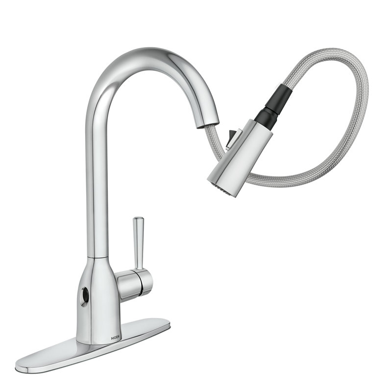 MOEN Adler Touchless Single-Handle Pull-Down Sprayer Kitchen Faucet with MotionSense Wave and Power Clean in Polished Chrome